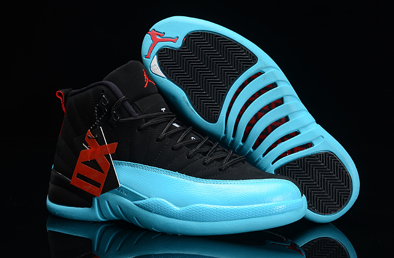 Air Jordan 12 Mens Shoes Black/Blue Online